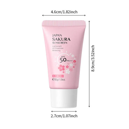 Crème solaire SPF50 Sakura pour le visage et le corps.
